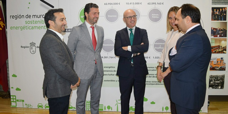 Representantes de la Región de Murcia. Presentación de los resultados de la convocatoria de ayudas FEDER a la eficiencia energética y las renovables.