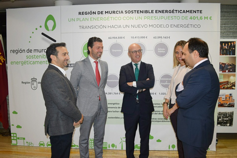 Representantes de la Región de Murcia. Presentación de los resultados de la convocatoria de ayudas FEDER a la eficiencia energética y las renovables. 