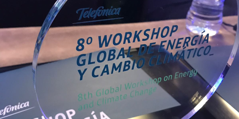 Premio de Telefónica en el 8ª Workshop Global de Energía y Cambio Climático.