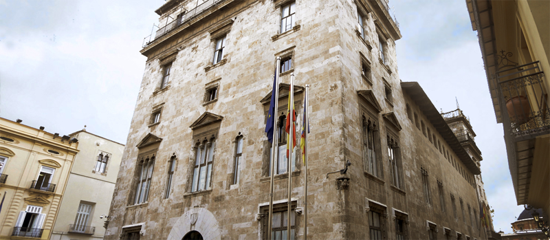 Fachada de la Generalitat Valenciana. 