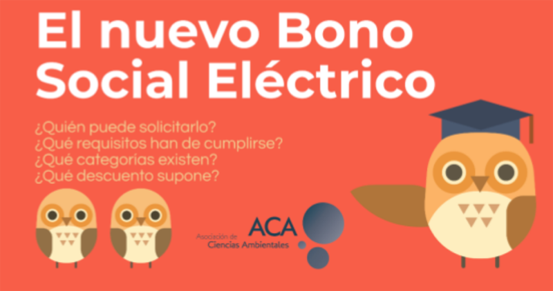 Anuncio de ACA para los dos talleres sobre el nuevo Bono Social Elétrico. 