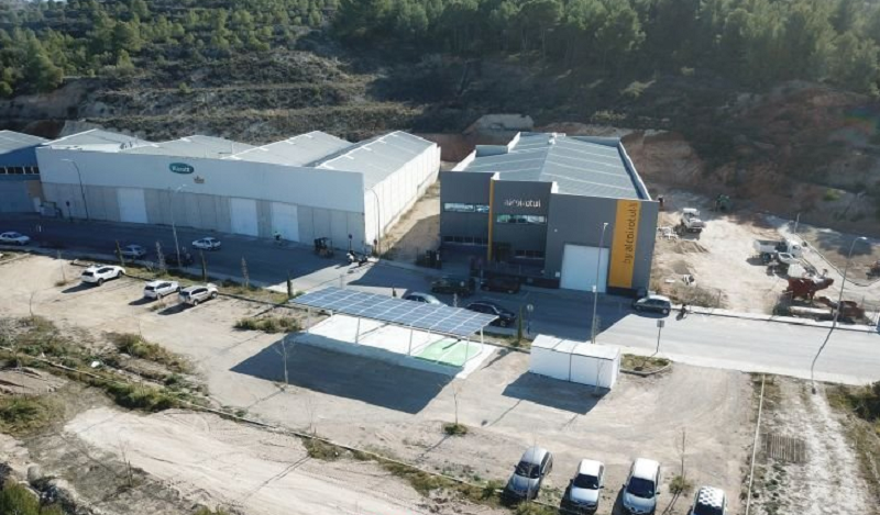 Polígono industrial de Alcoy donde se están instalando placas fotovoltaicas. 