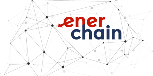 Logo del proyecto Enerchain. Transacciones de energía con tecnología Blockchain.