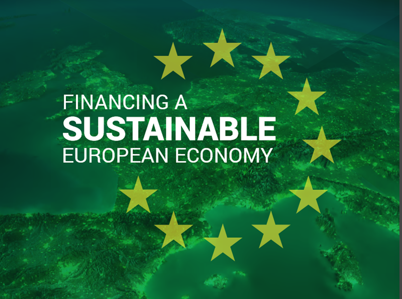 Portada del informe final del grupo de trabajo de la Comisión Europea que ha elaborado el Plan de Acción de Finanzas Verdes. 