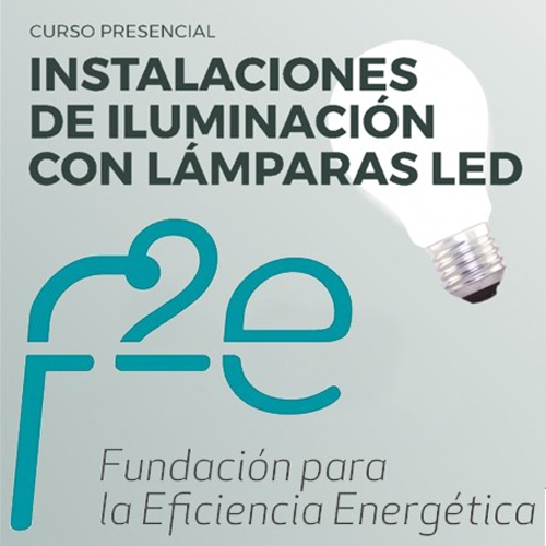 Anuncio del curso presencial de instalaciones de iluminación con lámparas led. 