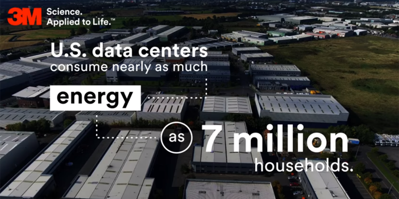 Pantallazo del documental de 3M sobre la eficiencia energética en centros de datos.