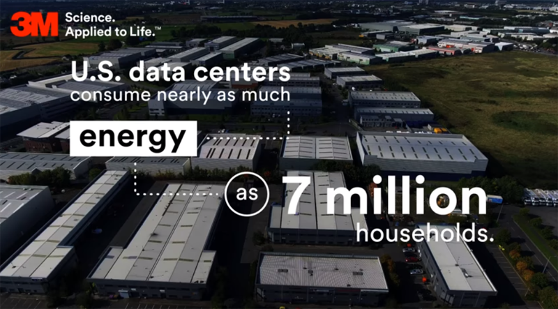 Pantallazo del documental de 3M sobre la eficiencia energética en centros de datos. 