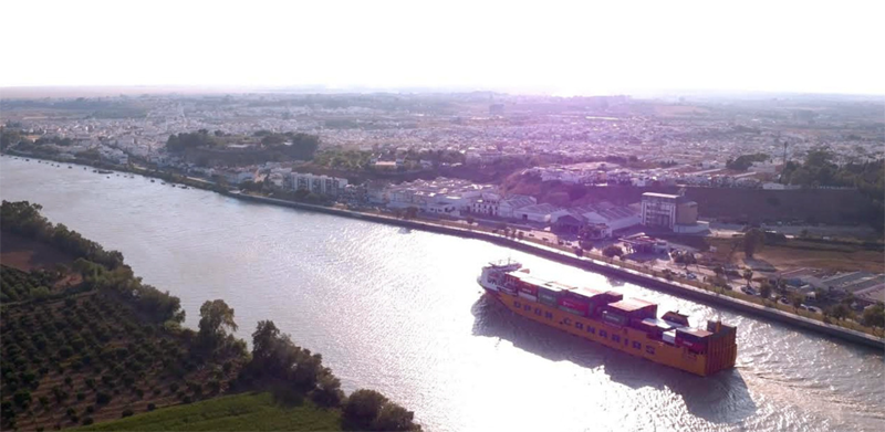 Vista aérea de Coria del Río. 