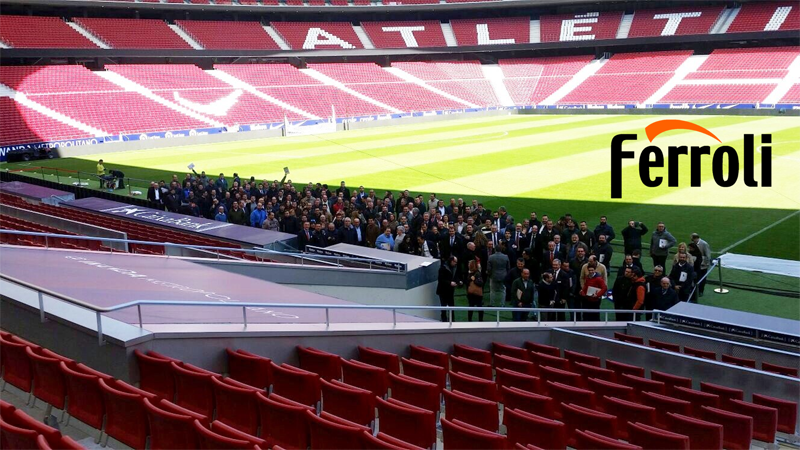 Presentación de Ferroli en el Wanda Metropolitano. 