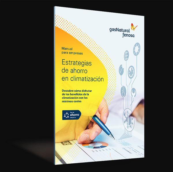 Portada del e-book de Gas Natural Fenosa sobre Estrategias de Ahorro en Climatización. 