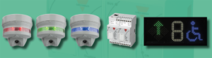 Equipos que forman el sistema de guiado de aparcamientos de Carlo Gavazzi.