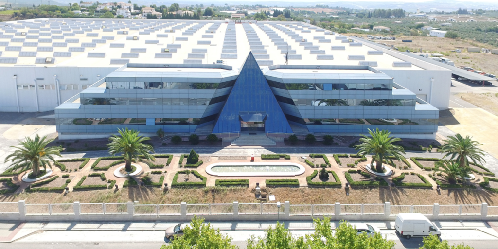 Vista aérea de la fábrica de CIAT en Montilla (Córdoba)