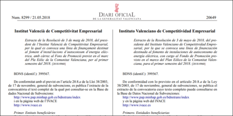 Una línea de ayudas impulsa el autoconsumo renovable en empresas públicas y privadas de Comunidad Valenciana
