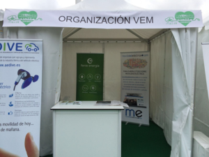Stand de Feníe Energía fomentando la movilidad elétrica.