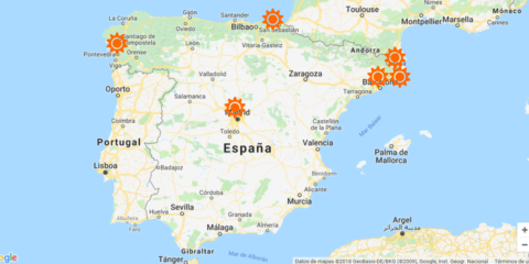 Un mapa muestra las iniciativas de participación ciudadana en energías renovables