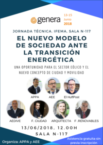 Infografía del programa de la Jornada "El nuevo modelo de sociedad ante la transición energética".