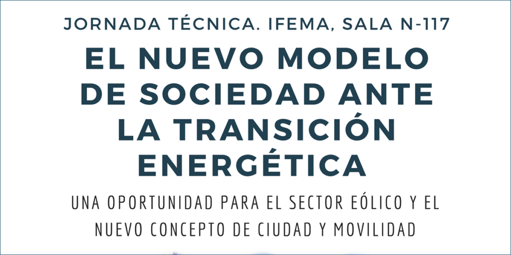 Infografía del programa de la Jornada "El nuevo modelo de sociedad ante la transición energética".