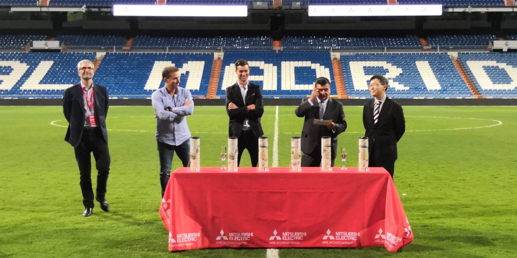 Evento de Mitsubishi Electric celebrado en el estadio Santiago Bernabéu para presentar el lanzamiento de su gama Climaveneta, con la refuerza su plan de expansión en España.