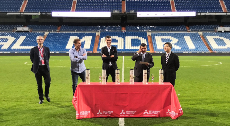 Evento de Mitsubishi Electric celebrado en el estadio Santiago Bernabéu para presentar el lanzamiento de su gama Climaveneta, con la refuerza su plan de expansión en España. 
