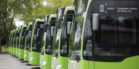 Energía 100% renovable para Tuvisa, la empresa municipal de transporte urbano de Vitoria