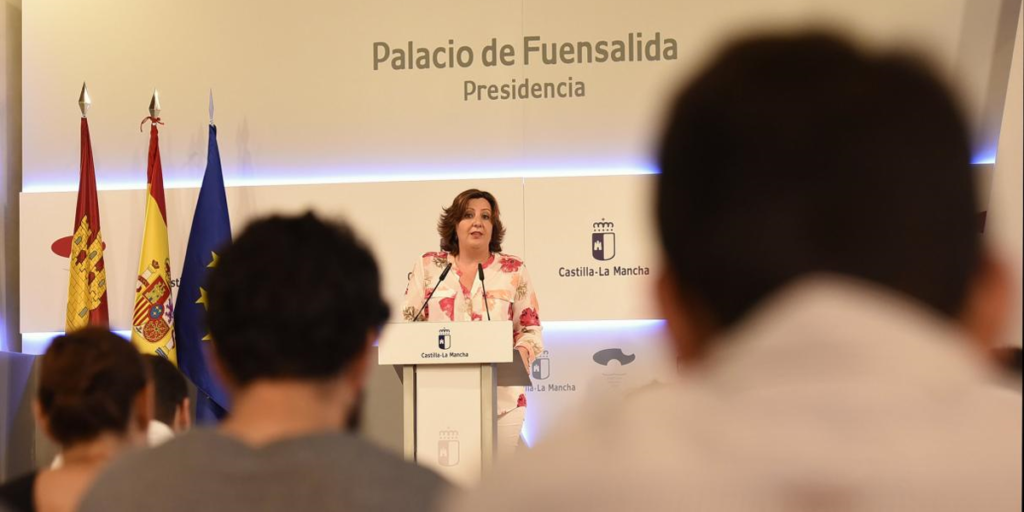 Rueda de prensa en el Palacio de Fuensalida, preisdencia de Castilla-La Mancha.