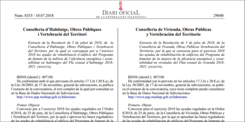 Convocadas las ayudas para mejorar la eficiencia energética de las viviendas en la Comunidad Valenciana