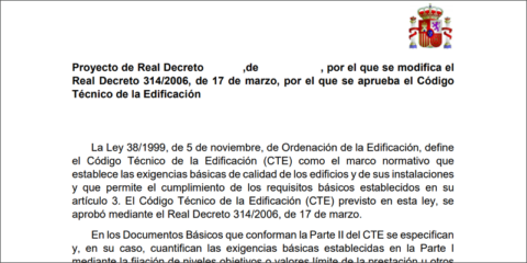 Fomento publica el Proyecto Real Decreto que adapta el CTE a Directiva 2010/31/UE y define los Edificios de Consumo de Energía Casi Nulo