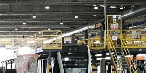La empresa de ferrocarriles FGV adapta la iluminación del taller El Campello a la tecnología LED