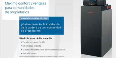 Grupo Bosch y Sabadell Consumer promueven la renovación de calderas en comunidades de propietarios