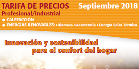 Ferroli lanza su Tarifa de Precios de Septiembre 2018 de calefacción y energías renovables
