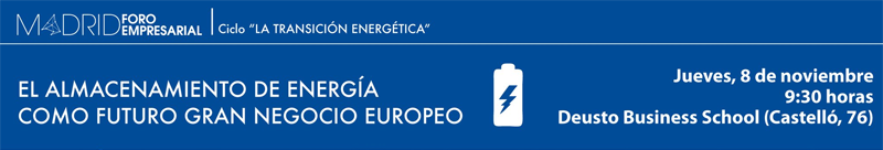  Jornada "El almacenamiento de la energía como futuro gran negocio europeo"