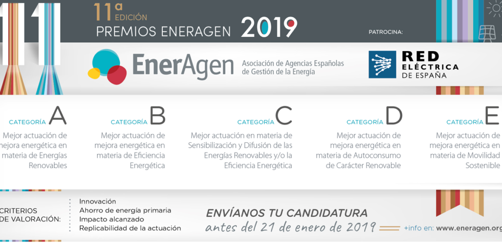 Abierta la convocatoria de los Premios ENERAGEN que reconoce las mejores actuaciones en las energías renovables y la eficiencia energética