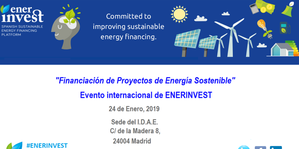EnerInvest organiza un evento internacional sobre financiación de proyectos de energía sostenible