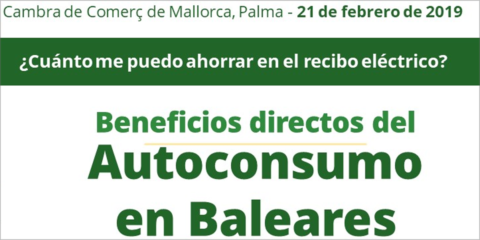 Jornada gratuita sobre aspectos jurídicos y económicos del autoconsumo en Palma de Mallorca
