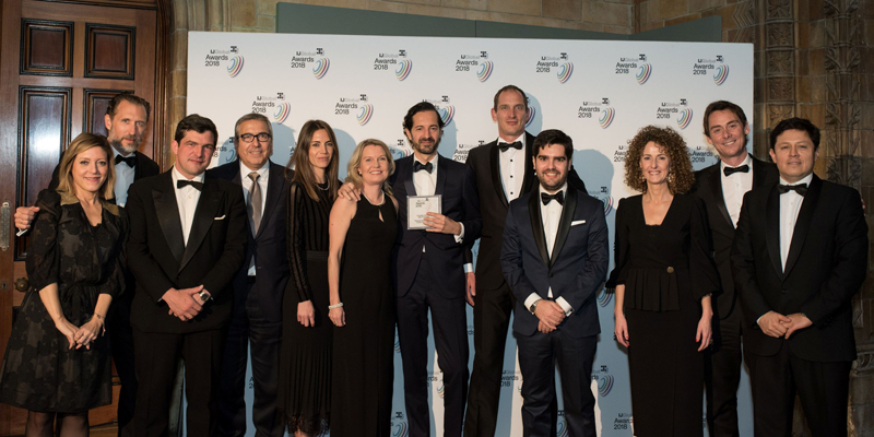 Equipo de Greenalia recogiendo el premio al mejor proyecto europeo de biomasa.