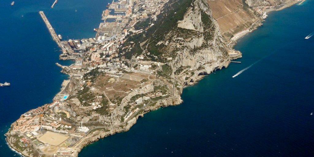Gibraltar. Vista aérea.