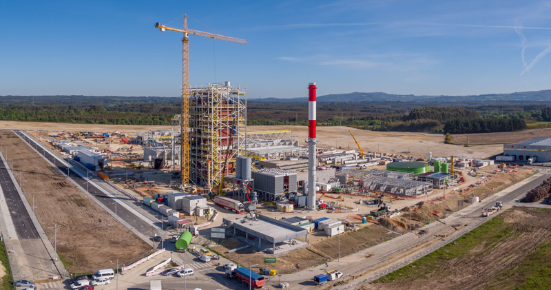 La planta de biomasa de Curtis Teixeiro en fase de construcción. 