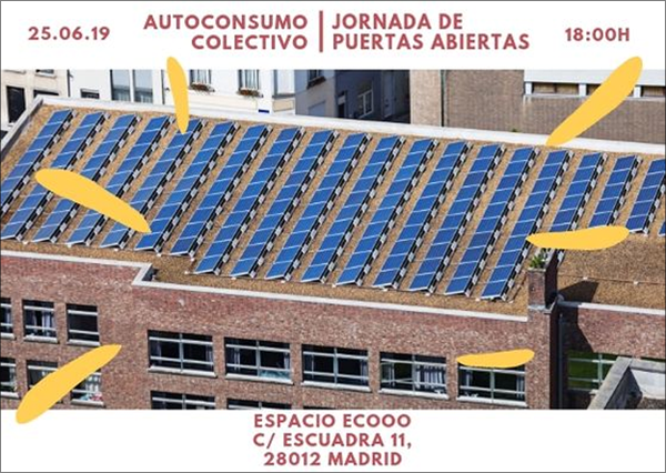 Placas fotovoltaicas sobre edificio. 