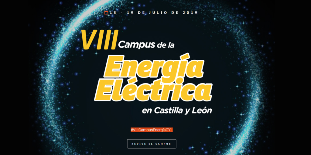 Anuncio del VIII Campus de la Energía Eléctrica de Castilla y León.