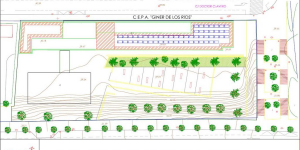Infografía del proyecto foovoltai que se llevará a cabo en el C.P.C.A. "Giner de los Ríos"