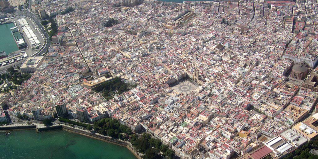 Vista aérea de Cádiz