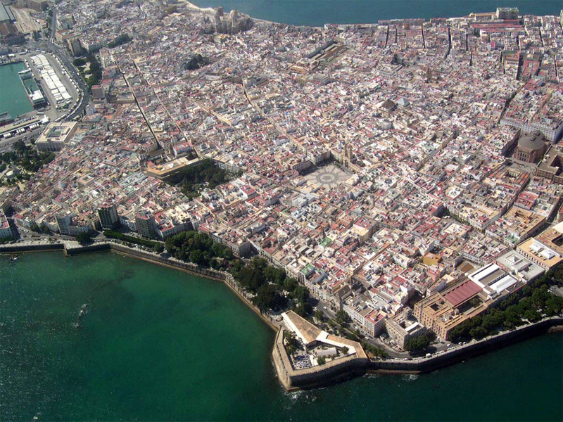 Vista aérea de Cádiz