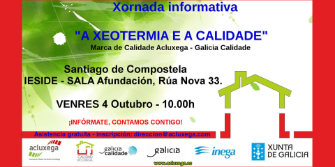Acluxega organiza una jornada gratuita sobre calidad en las instalaciones de geotermia