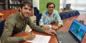 Vicenta Rodríguez, Secretaría autonómica de Escuelas Católicas y nuestro CEO, Sergio Ferrer