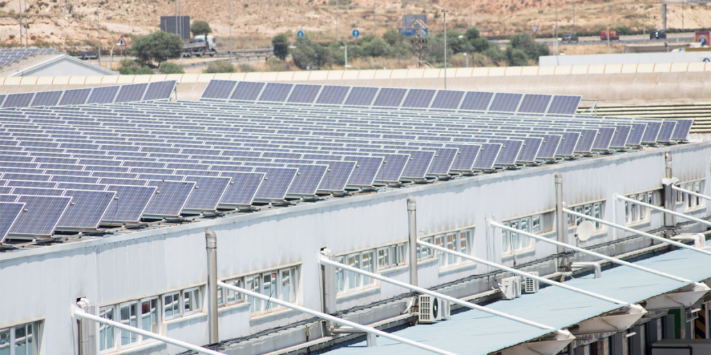 Mercalicante cuenta desde 2010 con un sistema fotovoltaico para el autoconsumo de energía eléctrica.