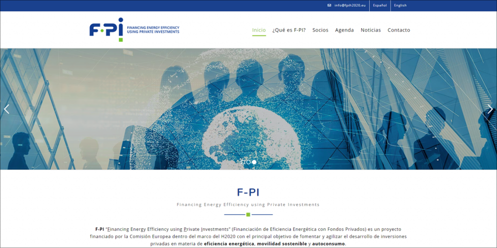 Disponible en castellano e inglés, a través del dominio https://www.fpih2020.eu/, esta plataforma ofrece información detallada, desglosando los servicios y ventajas que F-PI proporciona tanto a promotores como a inversores de proyectos.