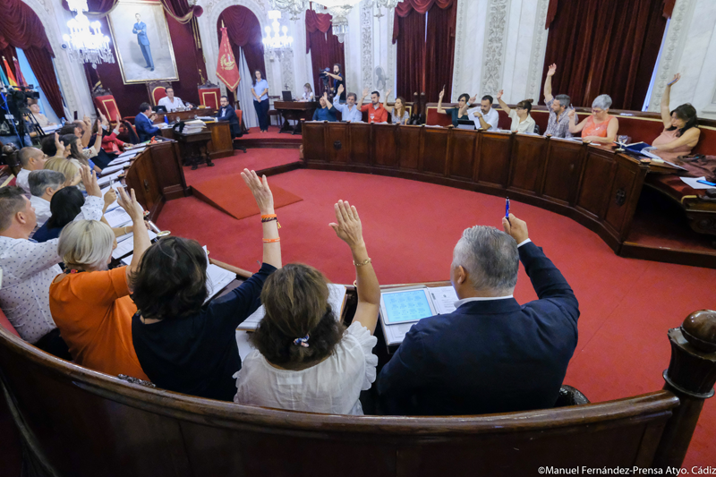 Pleno del Ayuntamiento de Cádiz. 