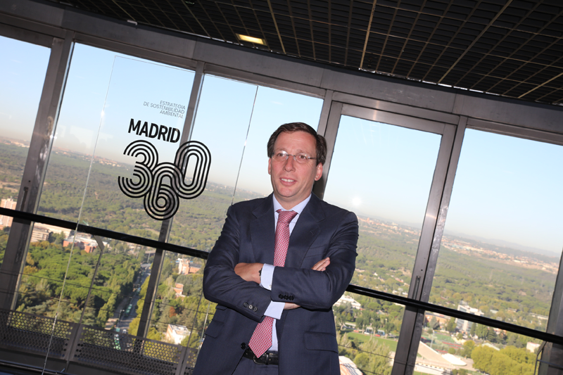 En alcalde del Ayuntamiento de Madrid, José Luis Martínez-Almeida, durante la presentación de la Estrategia de Sostenibilidad Ambiental Madrid 360.