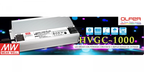 LED driver con potencia constante serie HVGC-1000 desarrollada por Mean Well