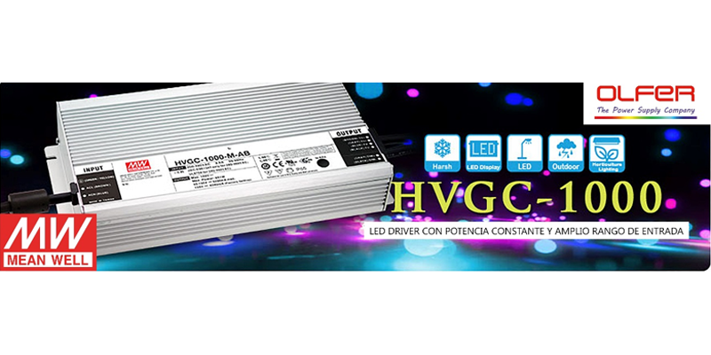 Serie HVGC-1000 LED Drivers de Mean Well.